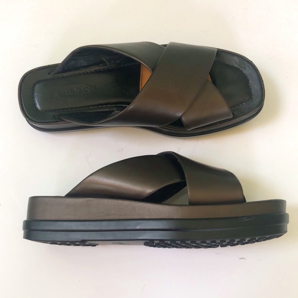 Tods Man\'s Brown Sandals size 8 main image 3